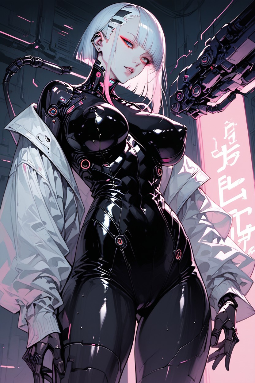 25+, Tight Suit Over Hips, Side View Hentai AI Porn