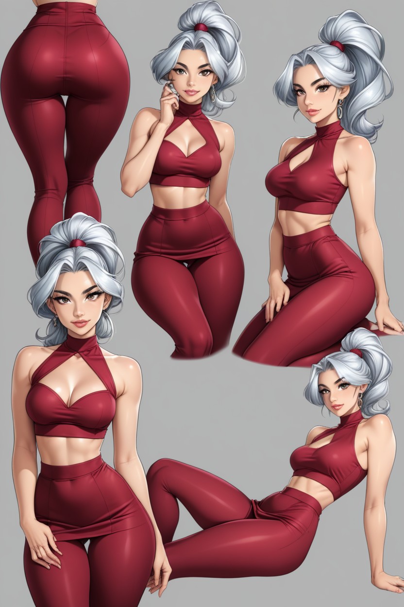 Judy From The Jetsons, Lying On Her Stomach With Hips Raised, Lying Sideways With One Leg Bent And Lips Parted AIポルノ