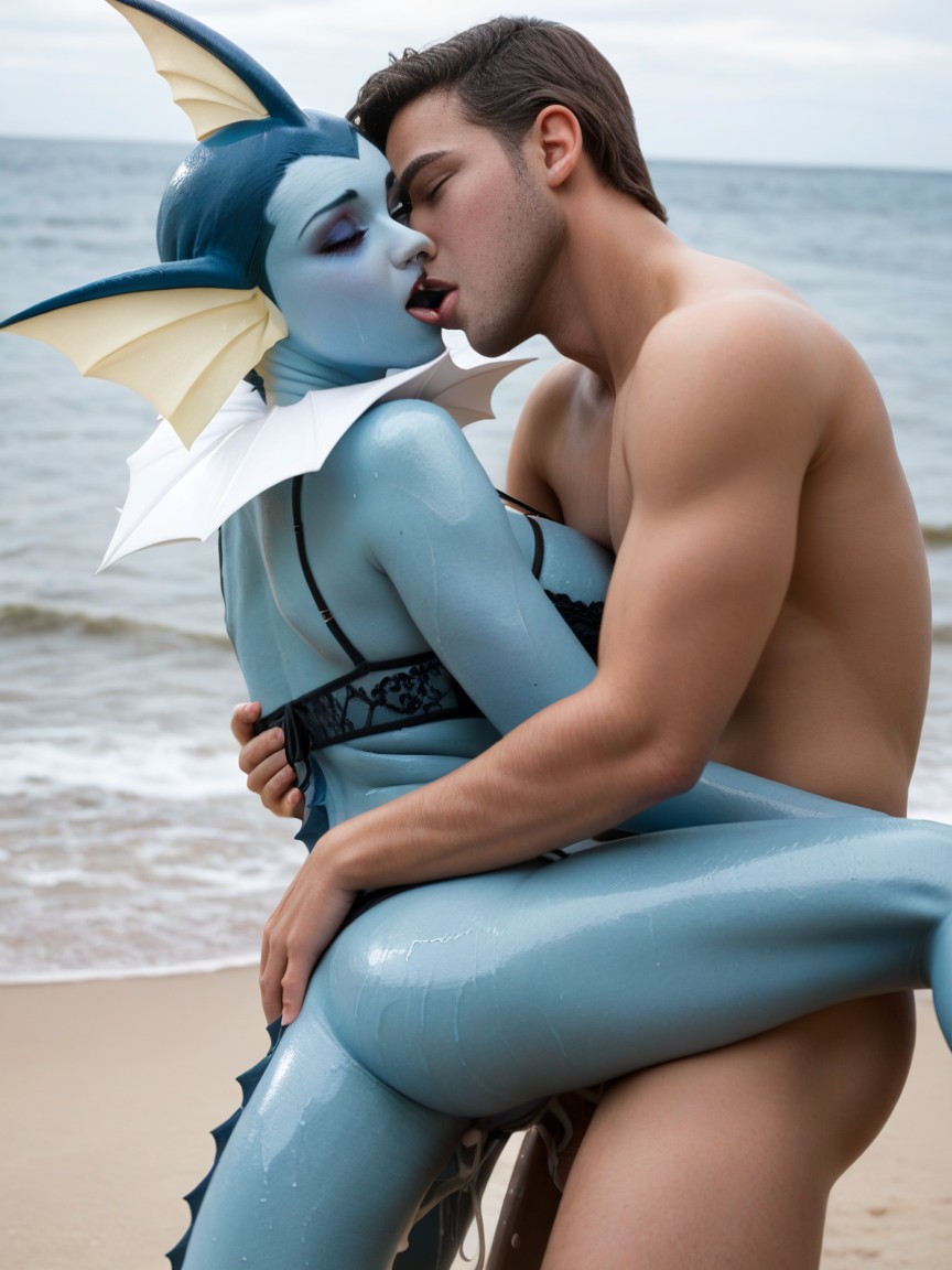 Geant White Man Sex, Vaporeon Tail, Vaporeon Full Bodies Visible AI 포르노