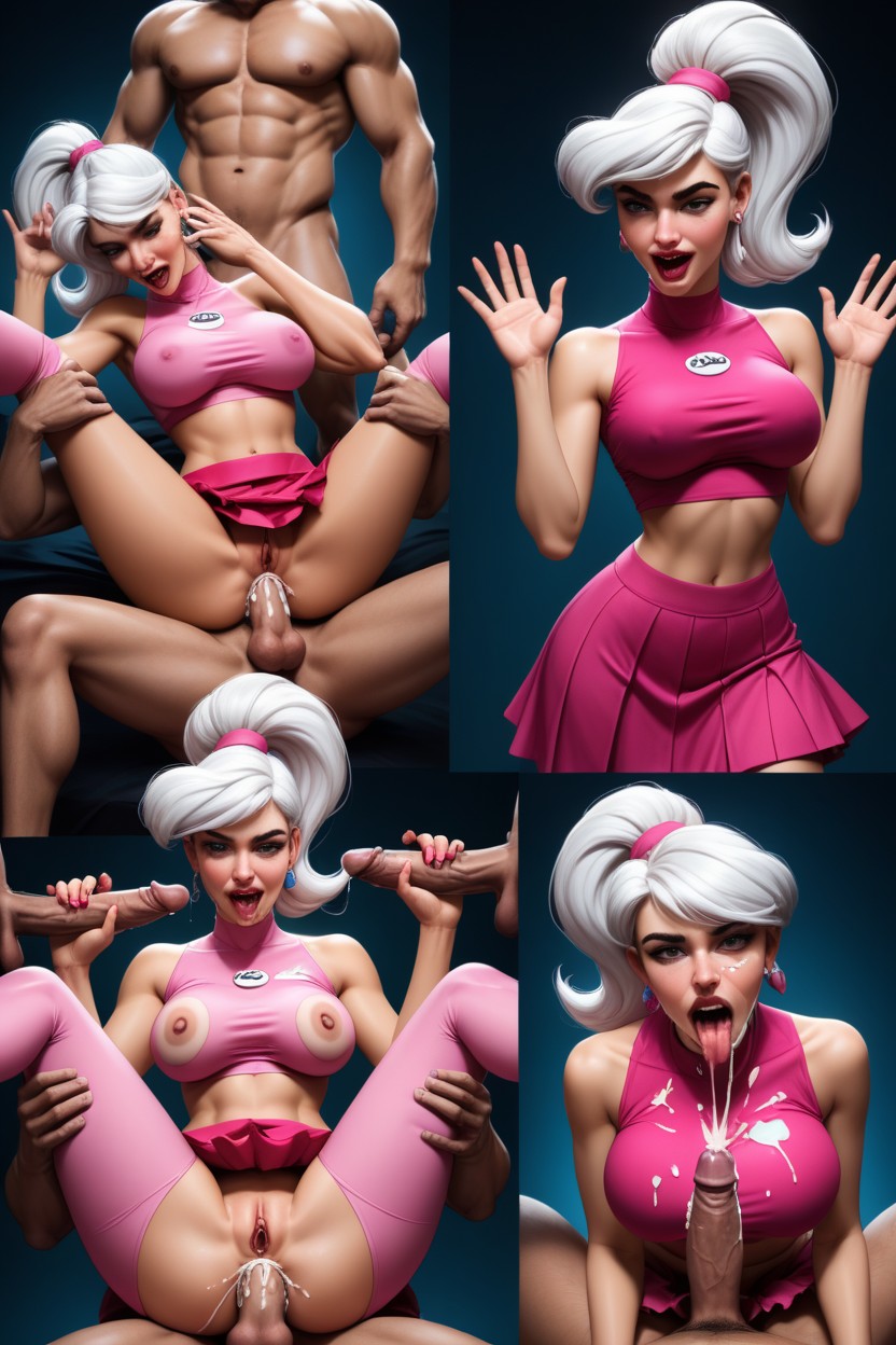 Pronebone, Licking Penis, Light White Hair AI Porn