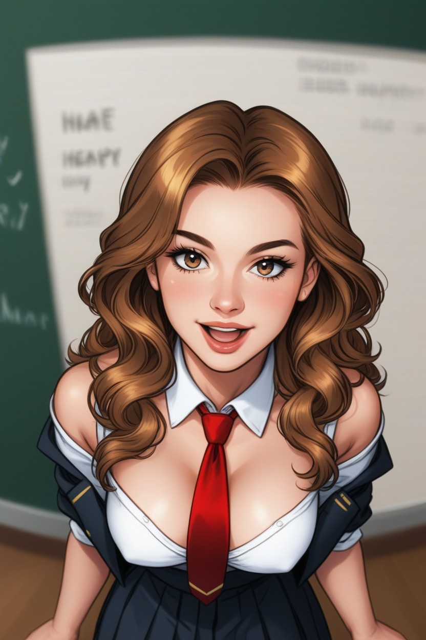 Cinematic, High Angle, Medium Natural Breasts Hentai AI Porn