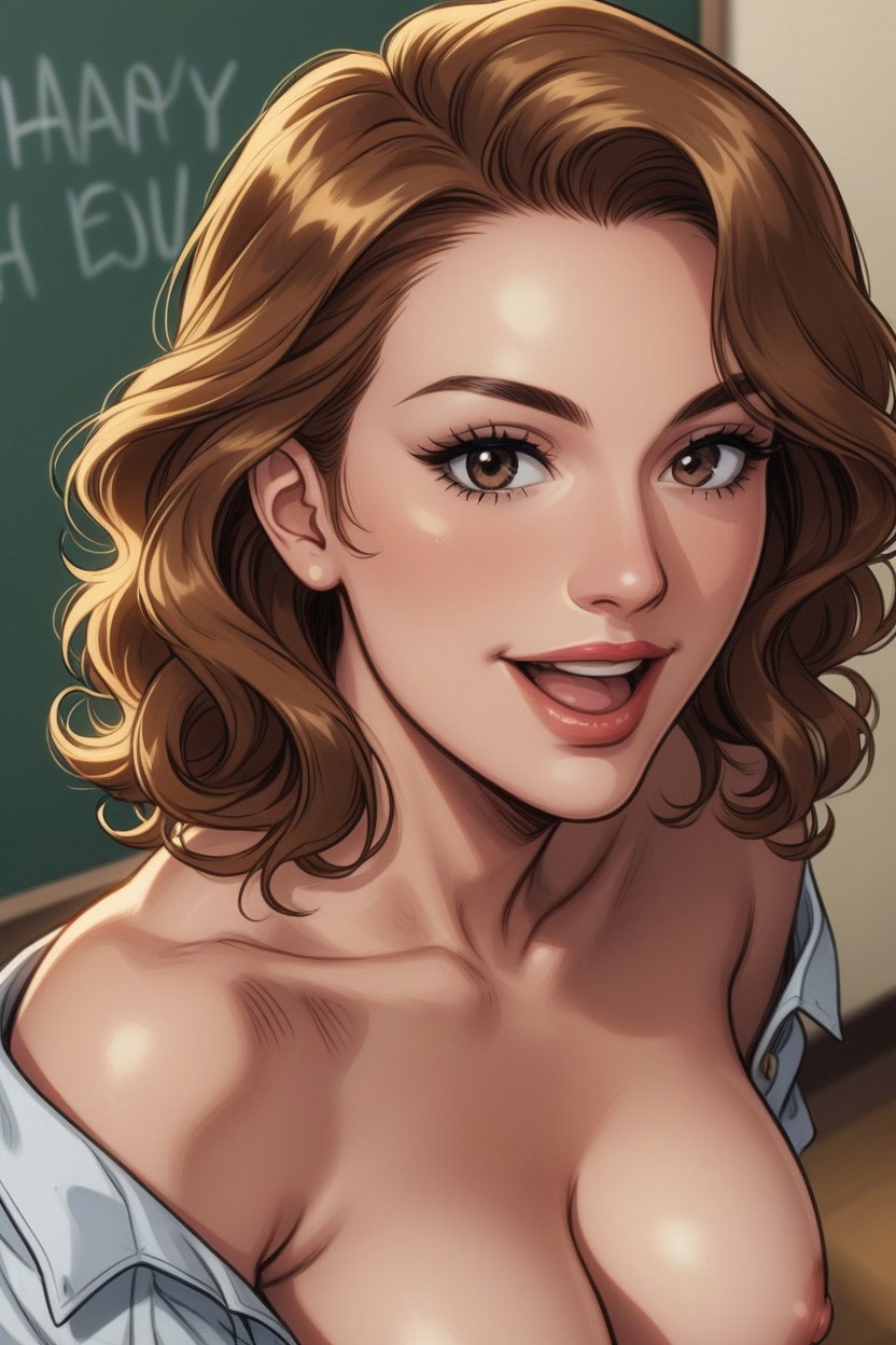 Top Down, Vintage Style, Shoulders Back Hentai AI Porn