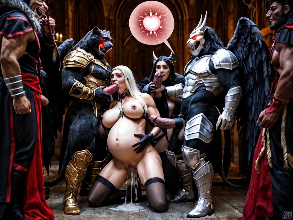 Double Penetration, Cultists, Horny ИИ порно