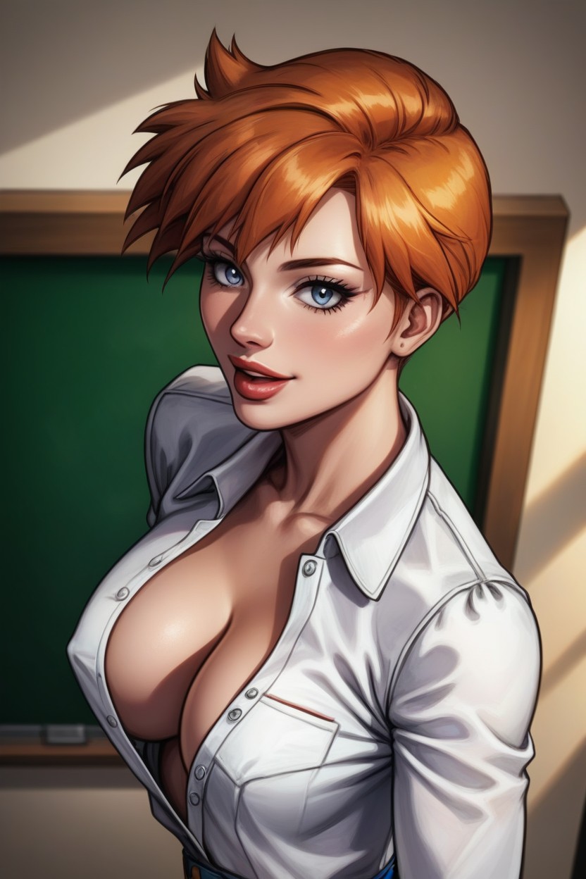 Hair, Blurred Background, Facing Viewer Hentai AI Porn