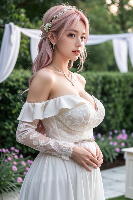 Super Waist, Wet Skin, Pink Hair Pornografia asiática com IA