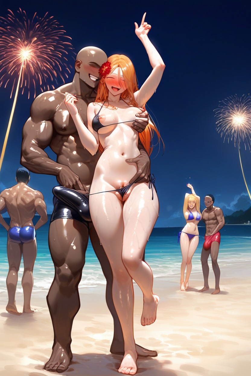 Long Length, Full-face Blush, Night Hentai AI Porn