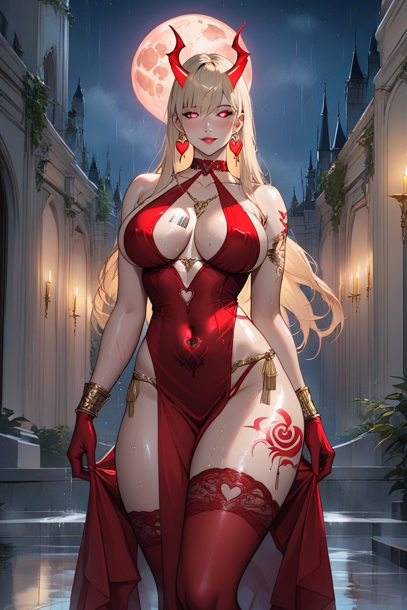 Gold Jewelry, Hourglass Body, Luxury Hentai AI Porn