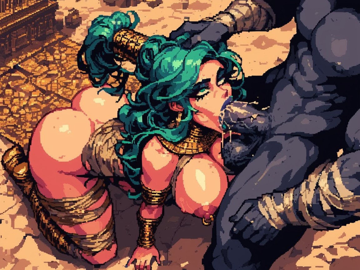 Green Eyes, Orgasm, Nipple Piercing AI 포르노