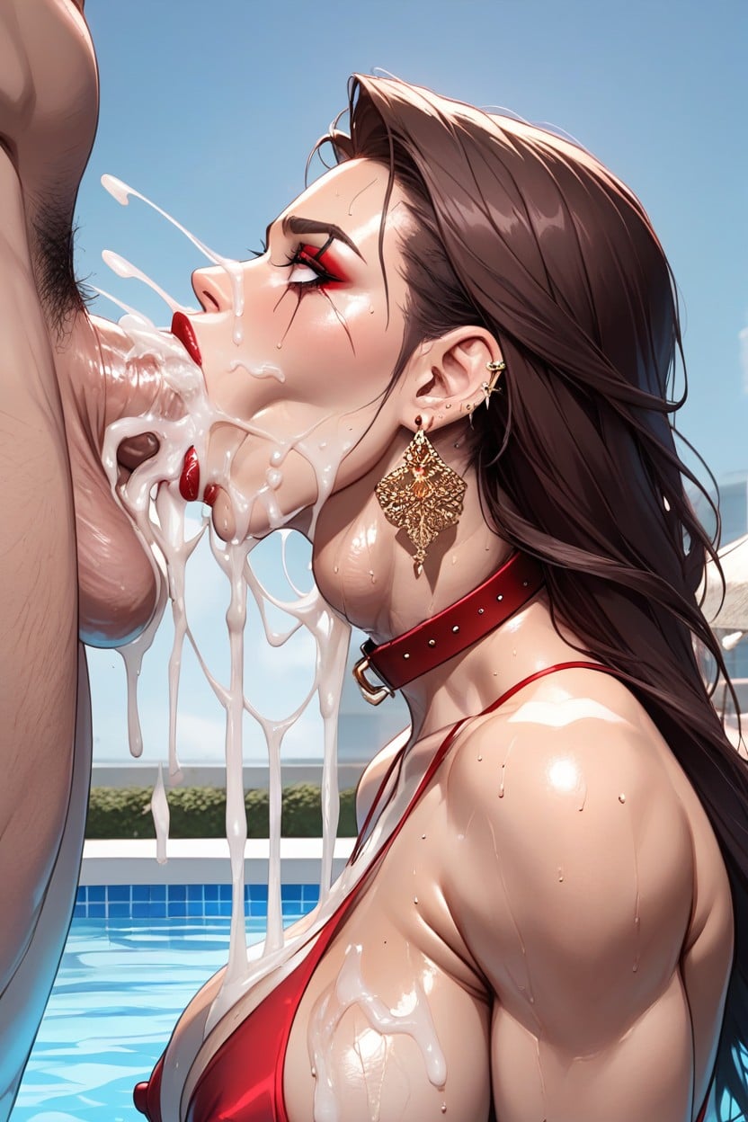 Collar, 18+, Erected Nipples AI 포르노