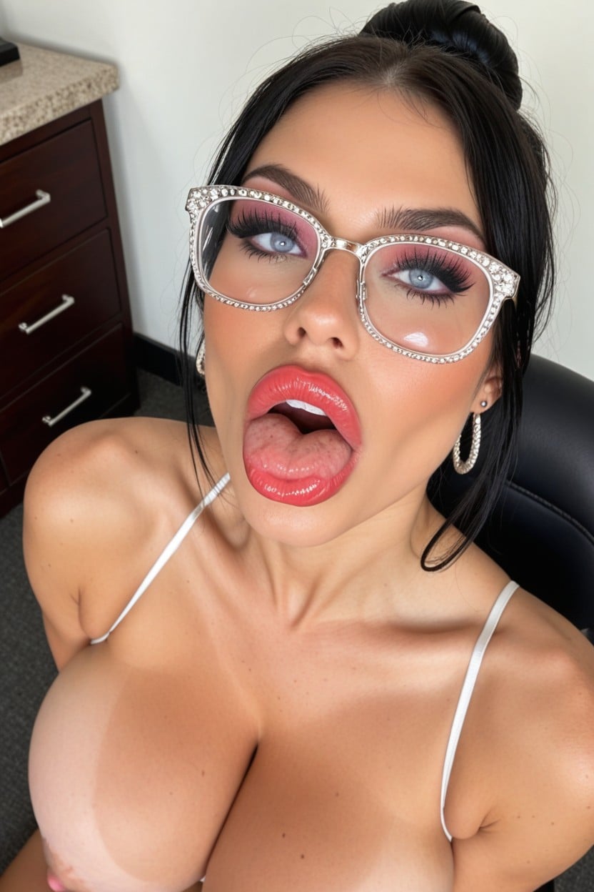 Her Hair Is Tied Up In A Bun, Nude, Ultra Hd Pornografia de IA
