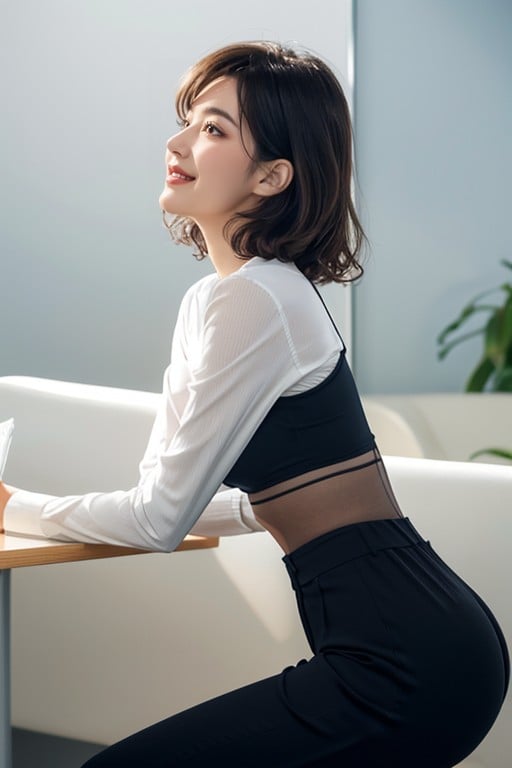 Corto, Office, Legs Together Porno IA
