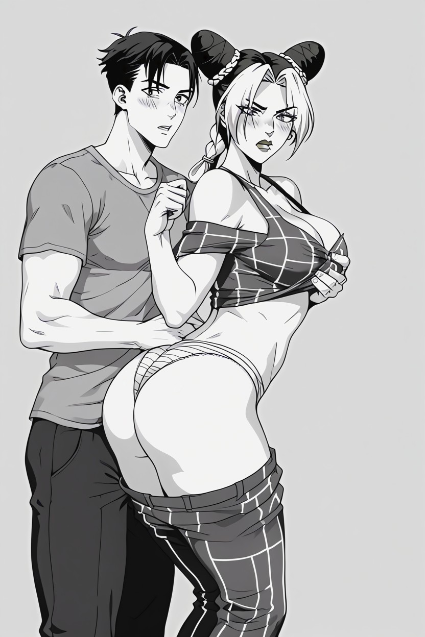 Jolyne And Embarassed, Volumetric, Midriff Hentai AI Porn