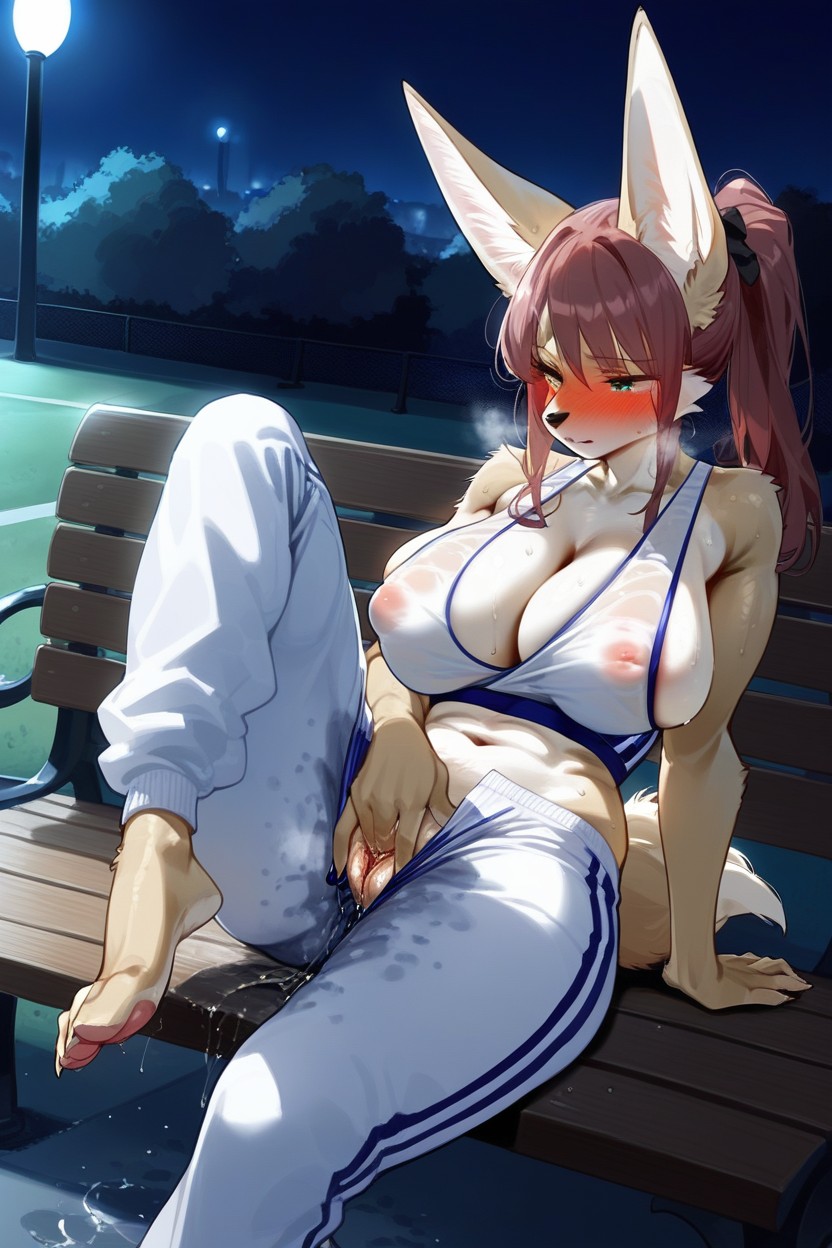 Anthro, Ponytail, Large Ass Furry AI Porn