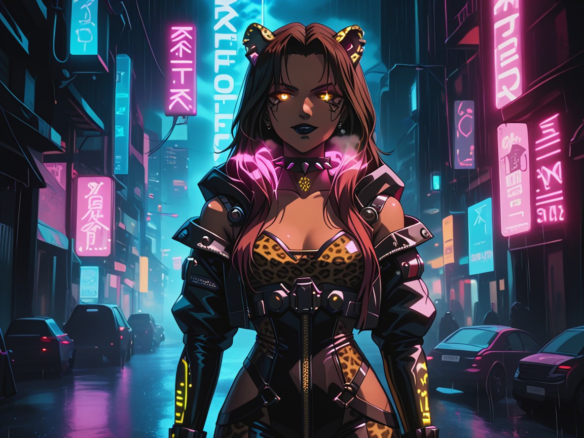 側面図, Neon Leopard Tail, Hips Wider Than Shoulders ラティーナAIエロ