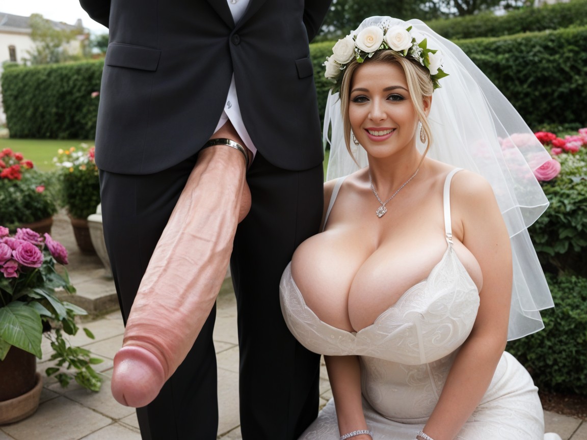 Massive Cock, Mans Cock Bigger Than Womans Whole Body, Blonde AI Porn