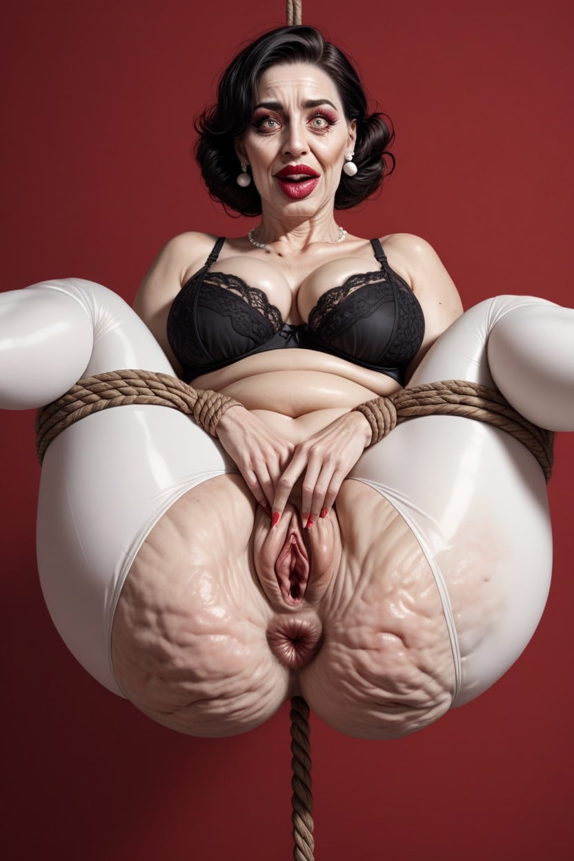 Front View, Opened Vagina, Restrained In The Air Hentai AI Porn