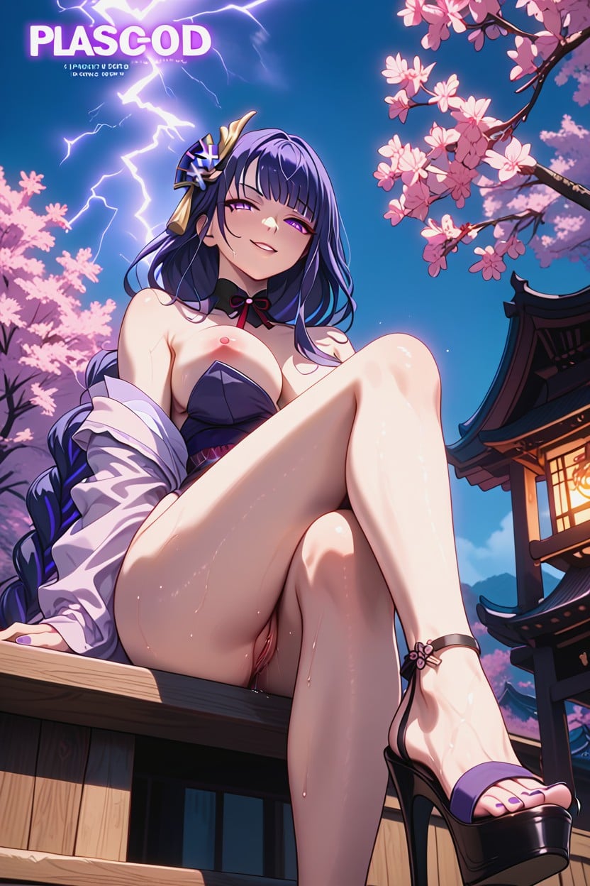 Pleasure Face, Off-shoulder, A Magic Crystal In Her Hands Hentai AI Porn
