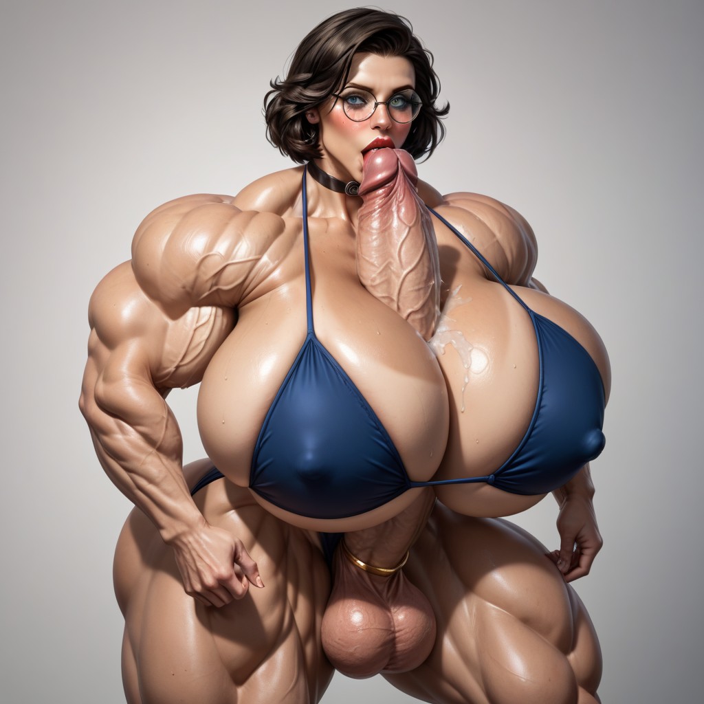 Autofellatio, Choker, Fit Thick Porno IA transsexuelle