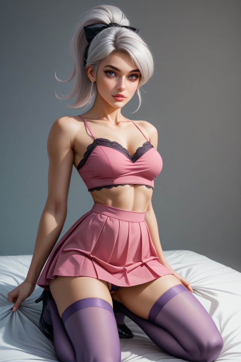 Cuerpo Completo, Expressive Gaze, Medias Porno IA