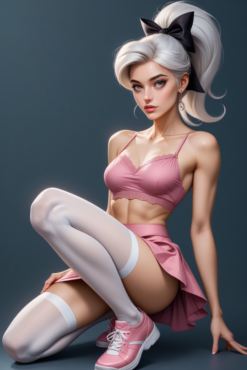Sleeveless Top, Multiple Views, Delgada Porno IA