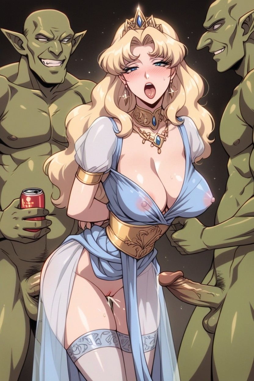 Breast Bouncing, Princess Dress, Wasp Waist AI Porn