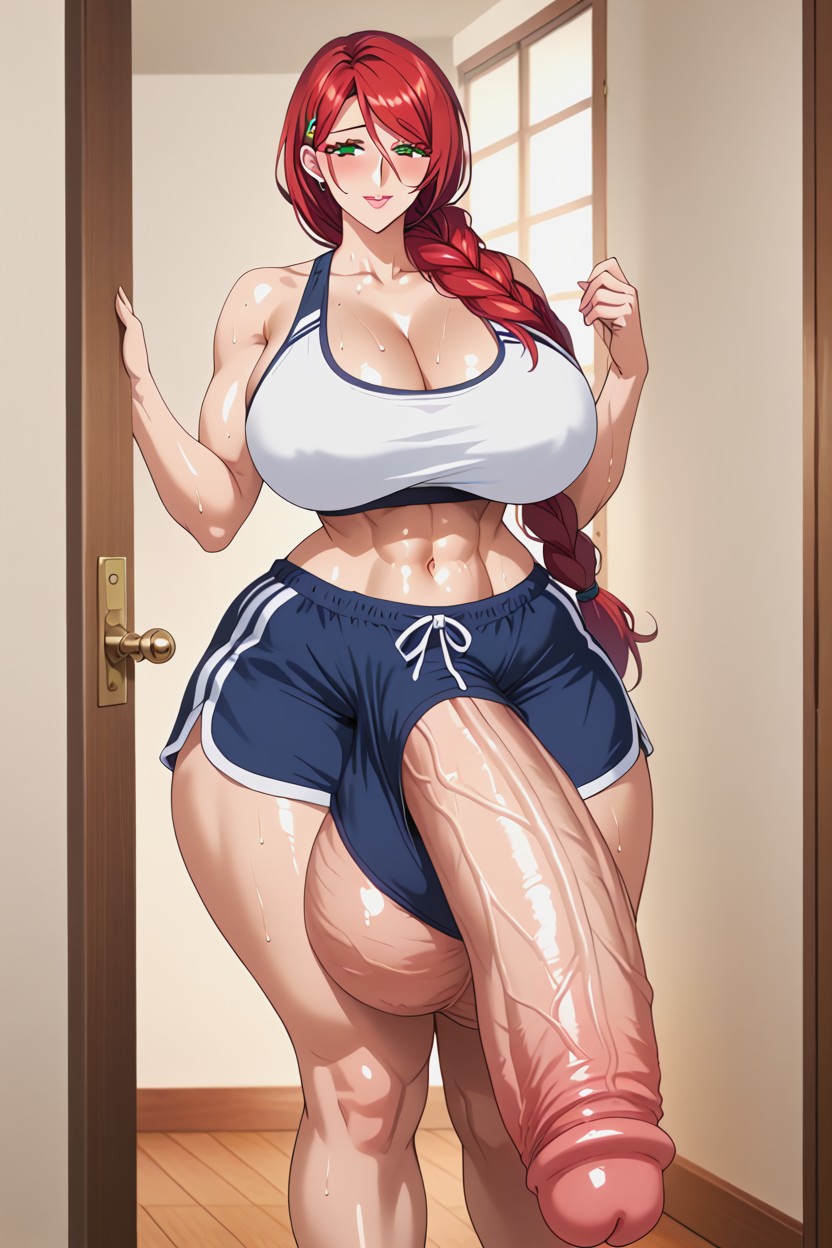 Sweaty Abs, Pretty Face, Glossy Lips 人妖AI黃片