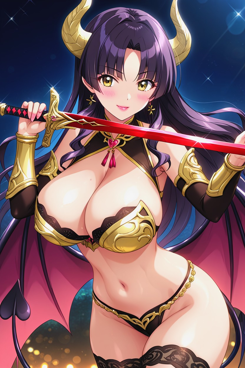 Night, Gold Armor Grieves, Kirika Misono From Eiken Hentai AI Porn