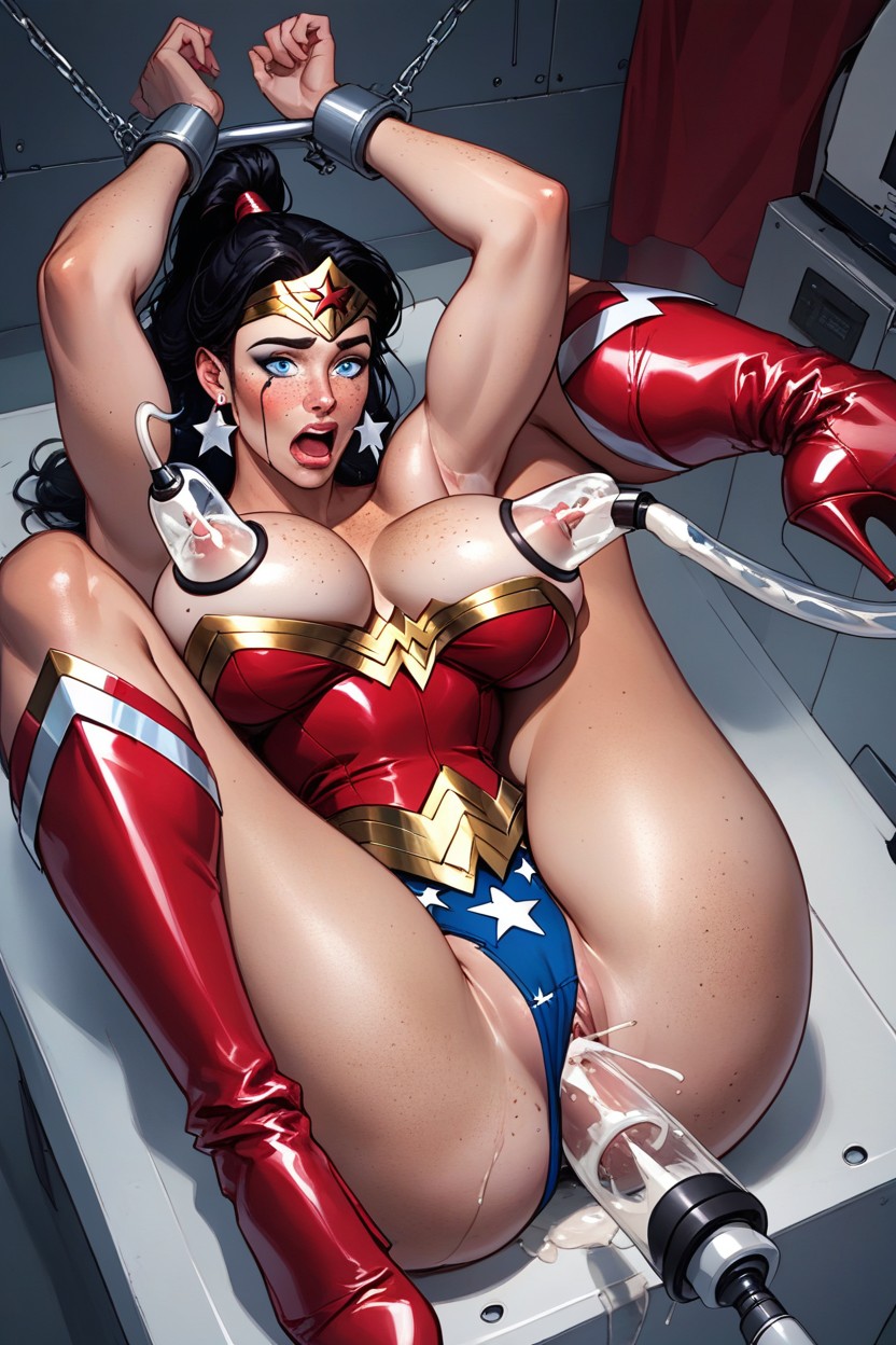 Restrained, Suspended In Air, Massive Breast AI Porn
