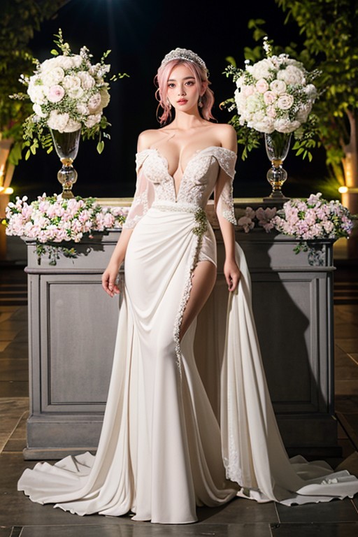 Super Waist, Wife, Wedding Hairstyles Pornografia asiática com IA