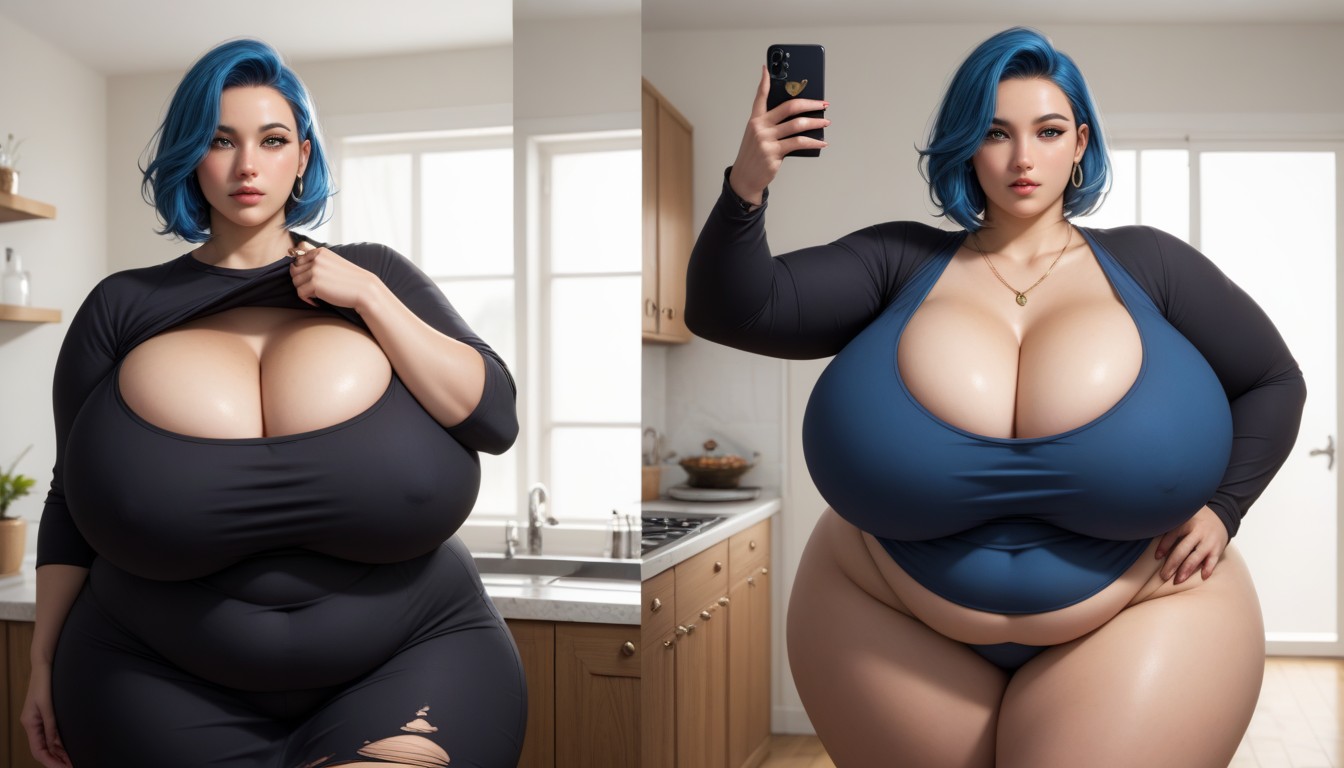 Becoming So Much More Fuller Figured, Selfie, Multiple Views BBW AI Porn