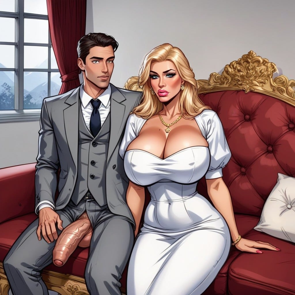 Skinny, 50+, Blonde Milf AI Porn