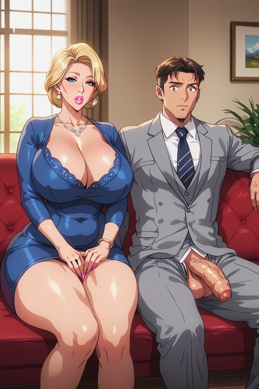 Mansion, Man In Full View, Hyper Veiny Cock AI Porn