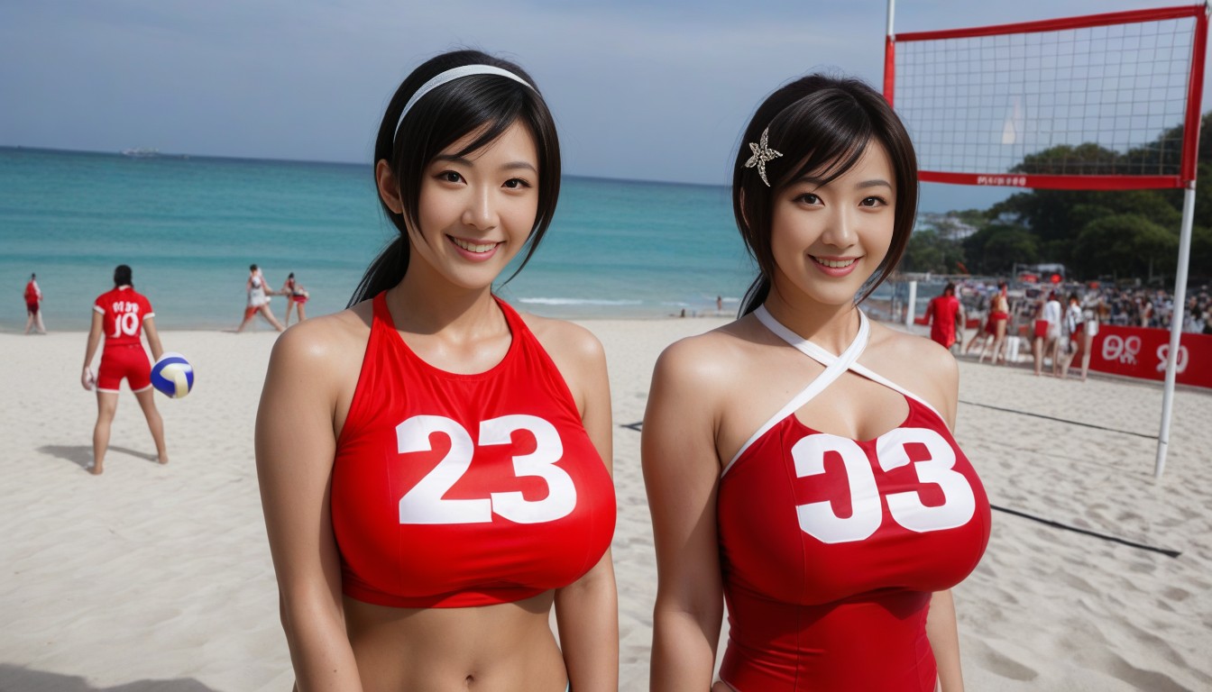 30+, Bouncy Massive Breasts, Smiling AI Porn
