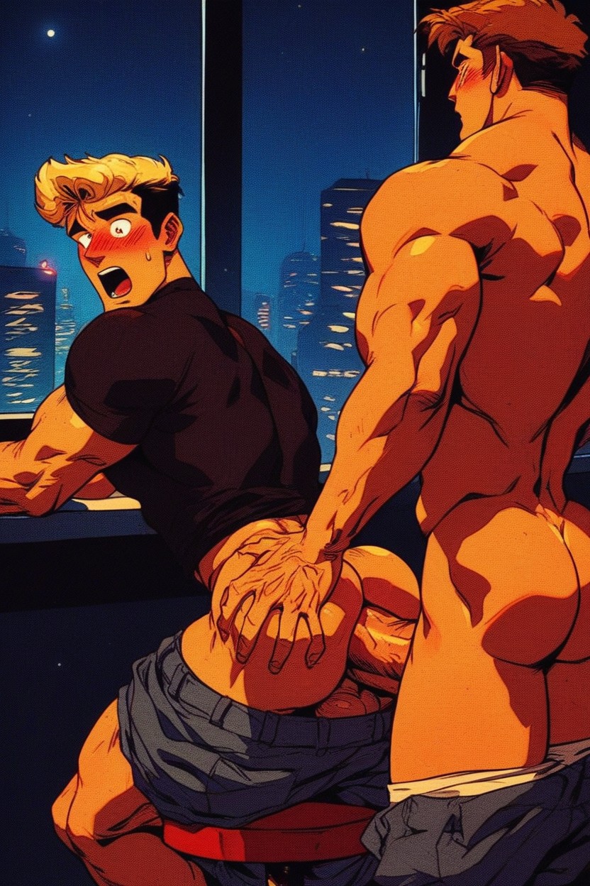 Men Only, Night Time, Hyper Thick Cock Porno IA Gay