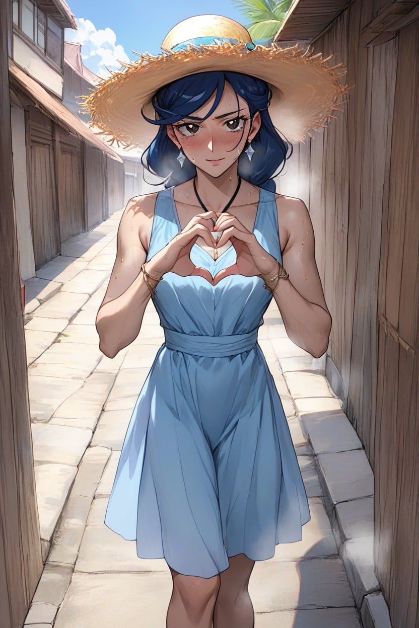 Front Viewer, Straw Hat, In Heat Hentai AI Porn