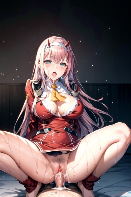Cowgirl, Torn Clothes, A Rolls Her Eyes From Orgasm Hentai AI Porn