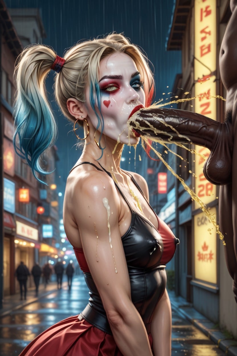 Harley Quinn Dc, Gigantic Piss Pray On Face, ペットのポーズ AIポルノ