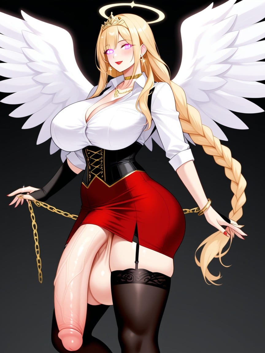 Corset, Jewelry, Big Breasts Shemale AI Porn