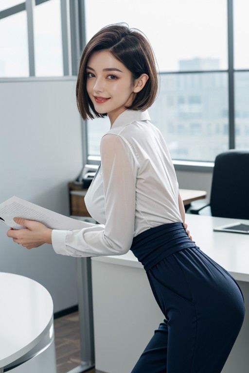 Medium Hair, Sexy Legs, Round Face AI 포르노