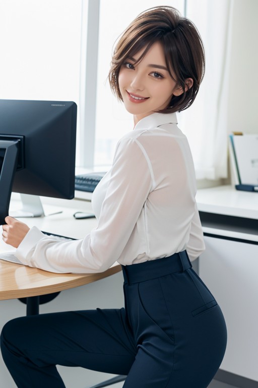 Maigre, Sexy Waist, Courte Longueur Porno IA