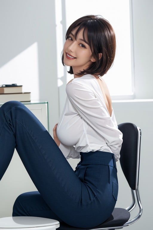 Hyper Enormous Upper Glutes, Long Legs, Arms Together AI黃片