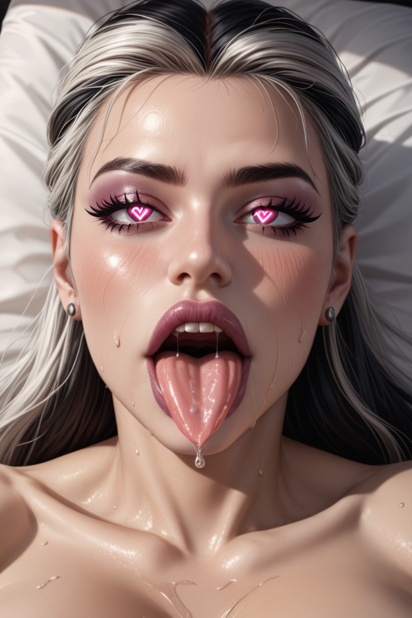 Yeux En Forme De Cœur, Glass To Tongue, Roll Ones Eyes Back Porno IA Hentai