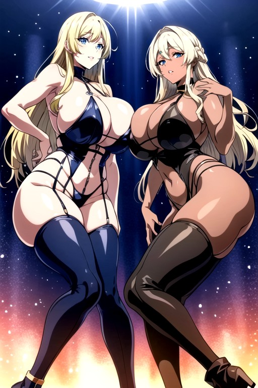 Detailed Sun And Sky Background, Long Ponytail, Bodysuit Porno IA Hentai