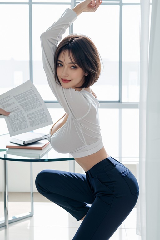 Very, 25+, Tight Bulging Office Pants AI Porn