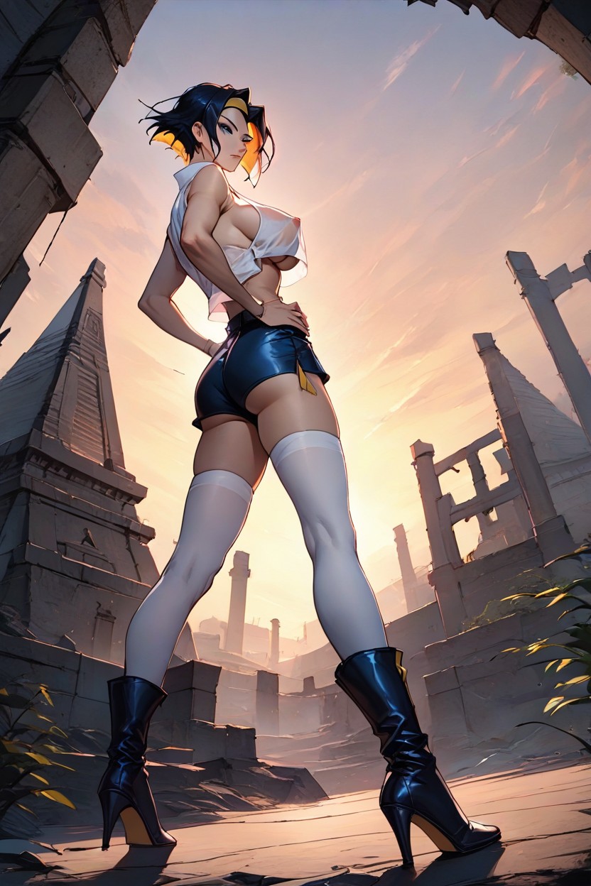 Atardecer, Cosplay, Cleavage Porno IA