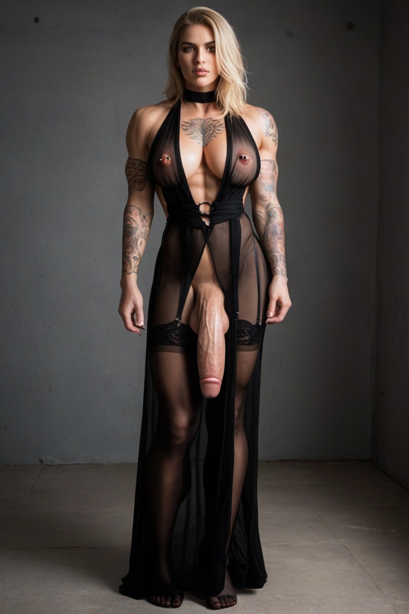 Navel Piercing, Tanned Skin With Pronounced Tanning Lines, Traces Of On His Body Porno IA transsexuelle