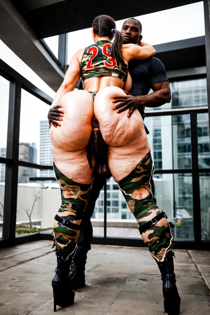 Full Body, Legs And Knees Together, Side View AI Porn