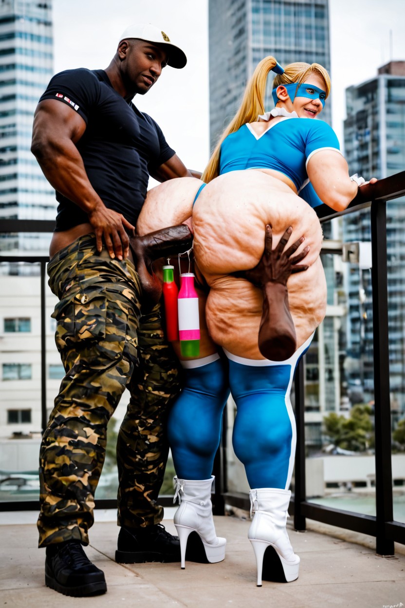 Curvy Rainbow Mika Milf From Streetfighter In Military Camouflage Uniform, 25+, Standing Ass Fuck AI Porn