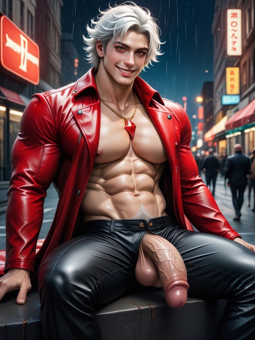 Happy, Ultra High Res, Big Pecs AI Gay Porn