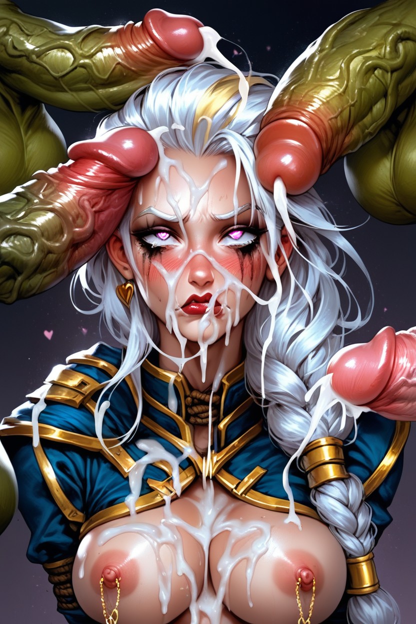 Excessive Messy Cum, Excessive Cum On Face, Excessive Cum On Breasts AI Porn